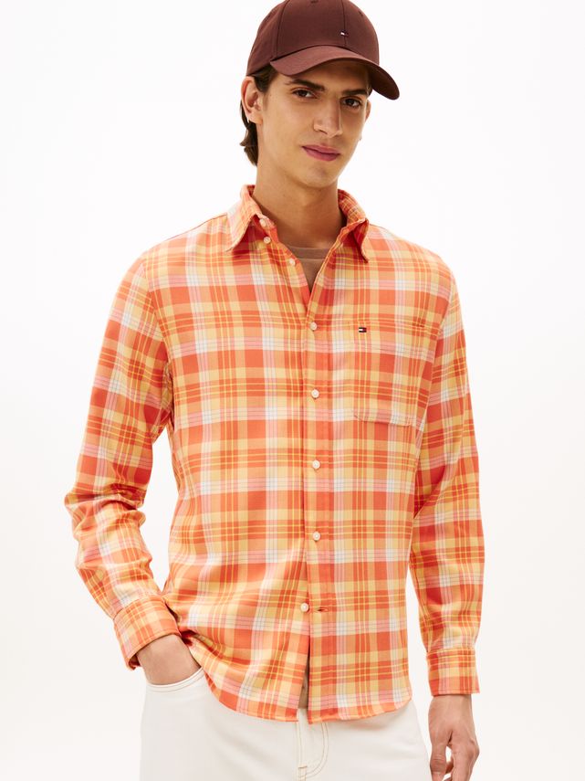 Soft Touch Blend Check Rf Shirt fra Tommy Hilfiger