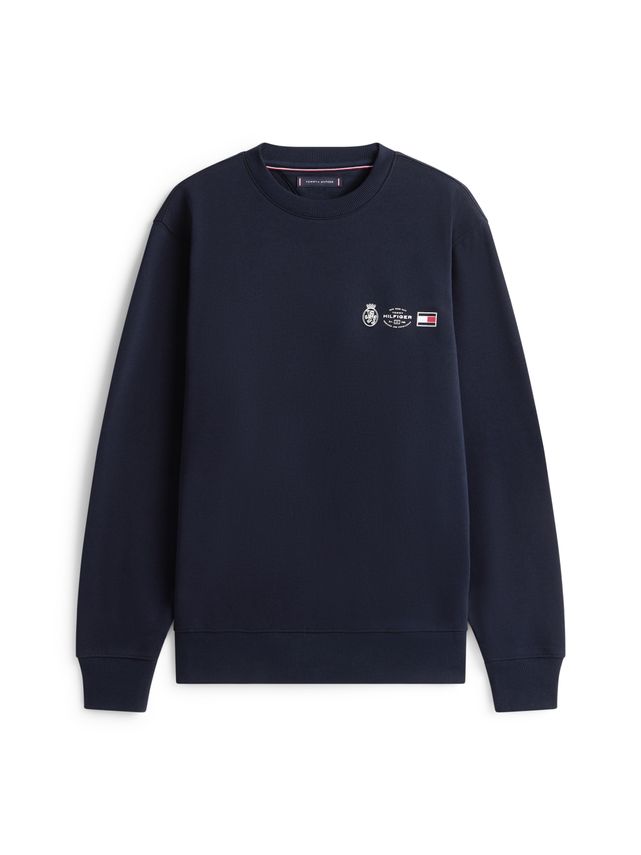 Small Crest Outline Crew Neck fra Tommy Hilfiger