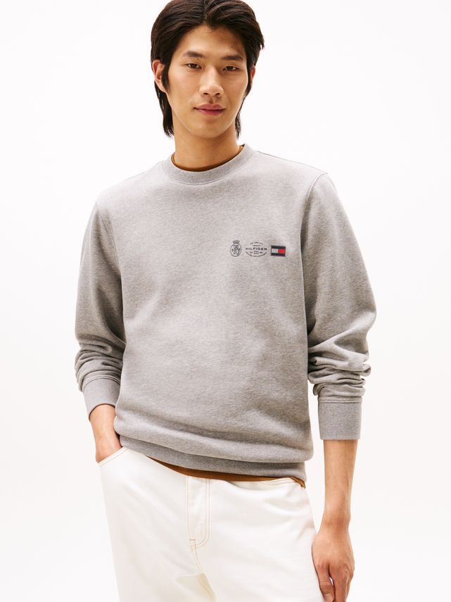 Small Crest Outline Crew Neck fra Tommy Hilfiger