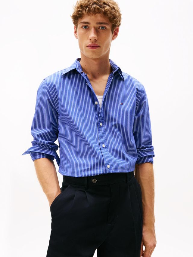 Core Hairline Poplin Rf Shirt fra Tommy Hilfiger