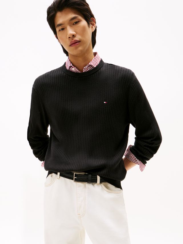 Pima Ctn Cash Structure Crew fra Tommy Hilfiger