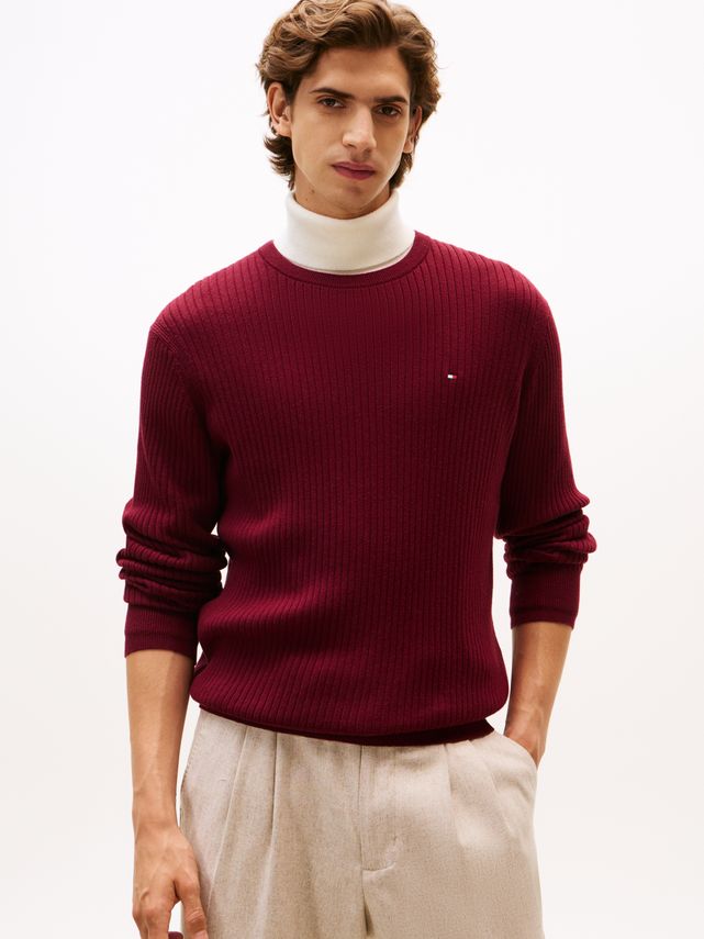Pima Ctn Cash Structure Crew fra Tommy Hilfiger