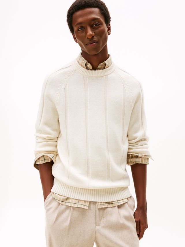 Dc Textured Stripe Crewneck fra Tommy Hilfiger