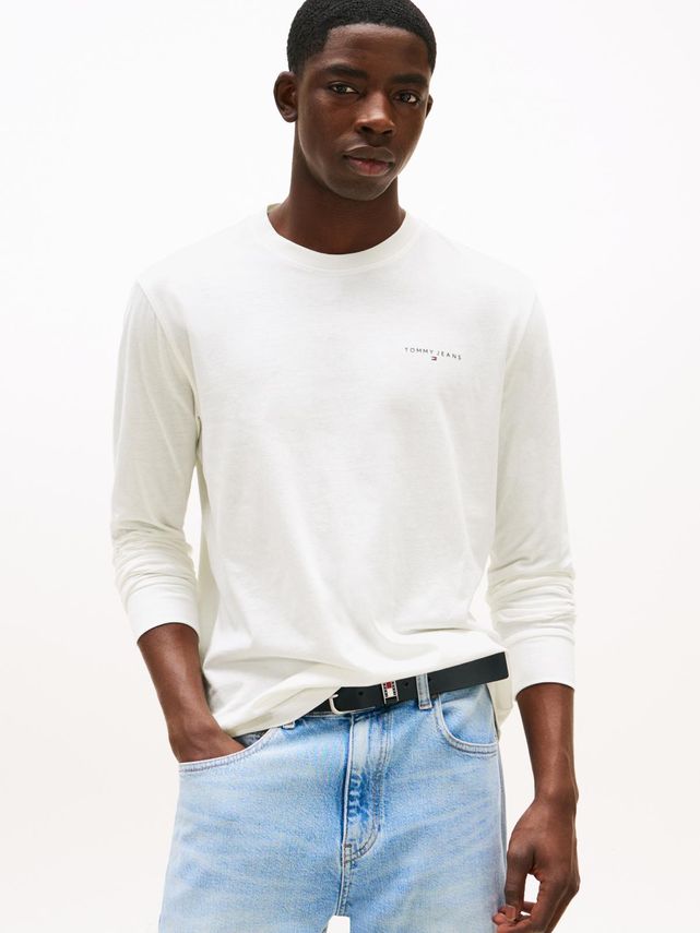 Tjm Slim Chest Linear Ls Tee Ext fra Tommy Jeans