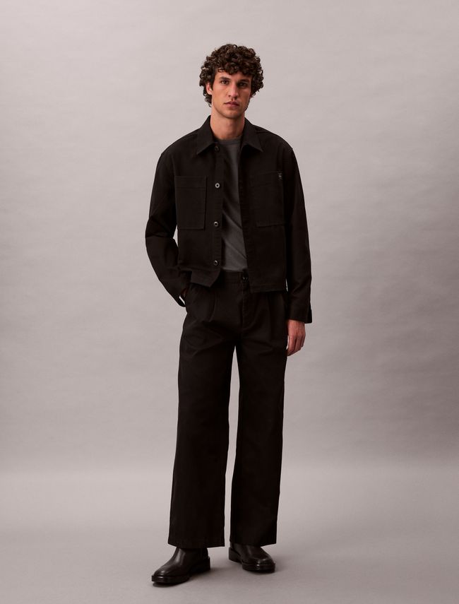 Cotton Pleated Half Elastic Pant fra Calvin Klein