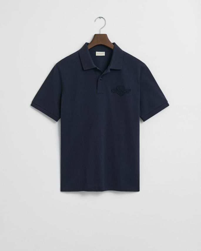 Reg Tonal Shield Ss Polo fra Gant