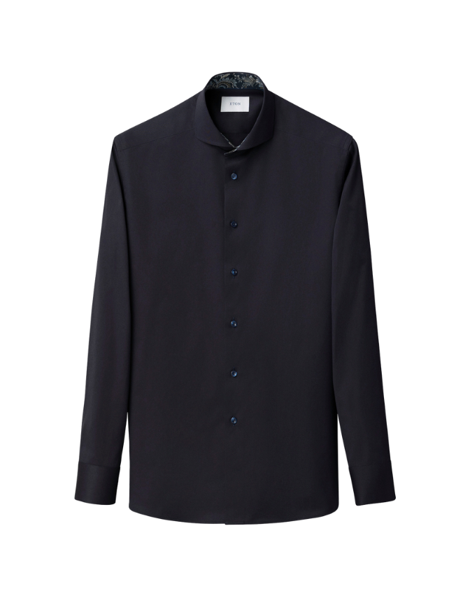 Floral Effect Signature Twill Shirt fra Eton