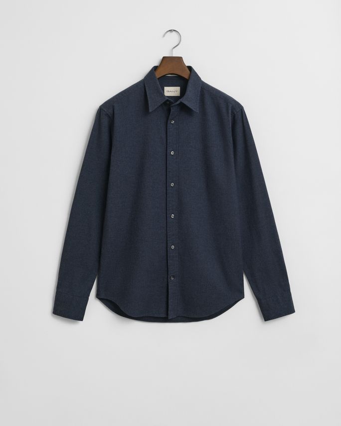 Reg Flannel Melange Shirt fra Gant
