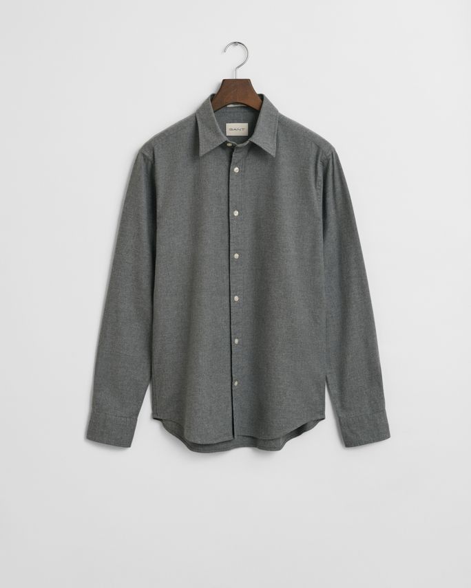 Reg Flannel Melange Shirt fra Gant
