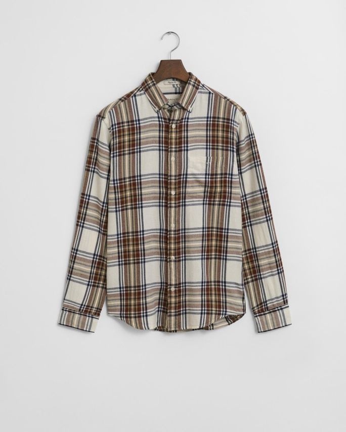 Reg Windblown Flannel Check Shirt fra Gant