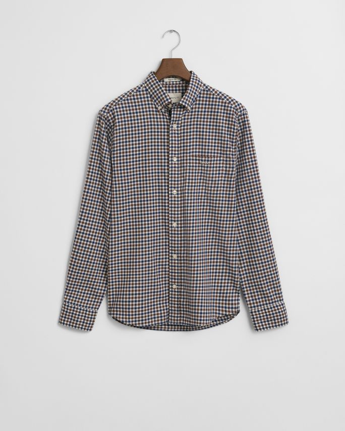 Reg Twill Gingham Shirt fra Gant