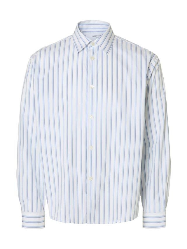 Slhrlxhenri Stripe Ls Shirt fra Selected