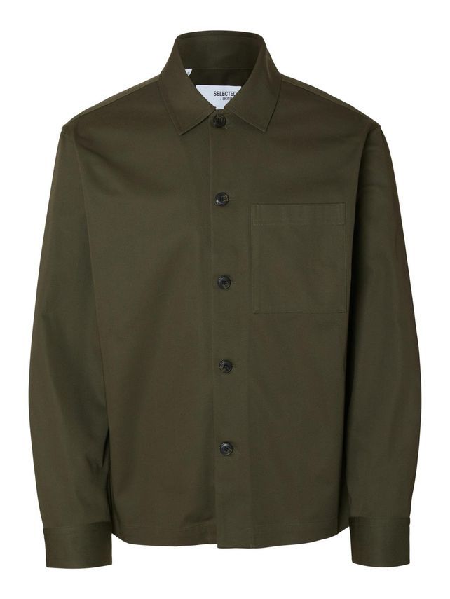 Slhtate Heavy Twill Overshirt Ls No fra Selected