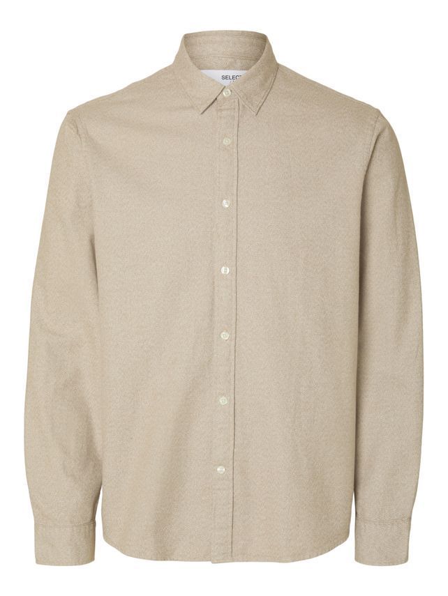 Slhregnoah Brushed Twist Shirt Ls N fra Selected