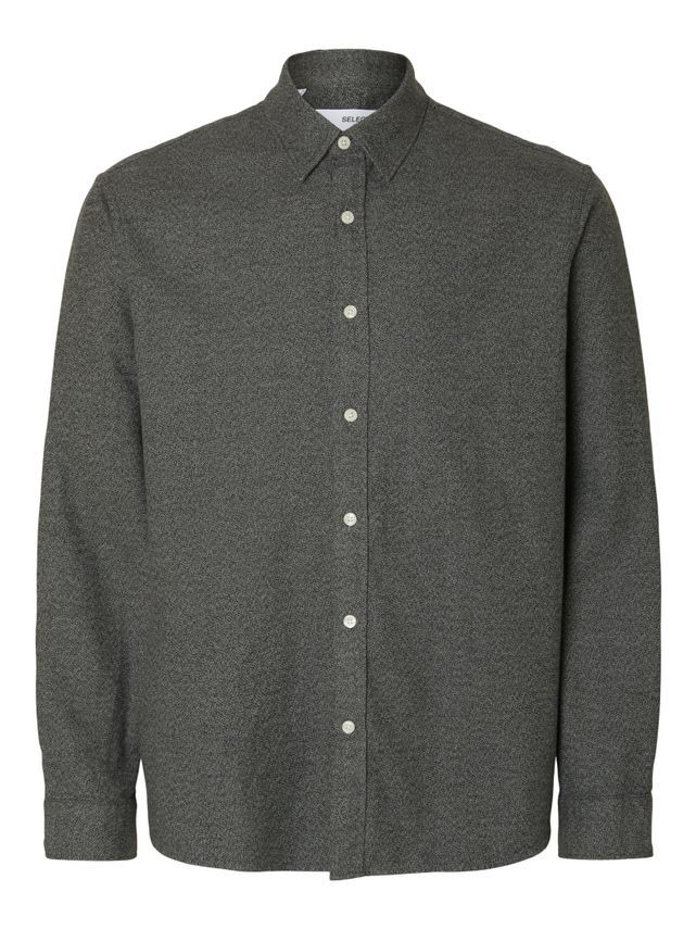 Slhregnoah Brushed Twist Shirt Ls N fra Selected