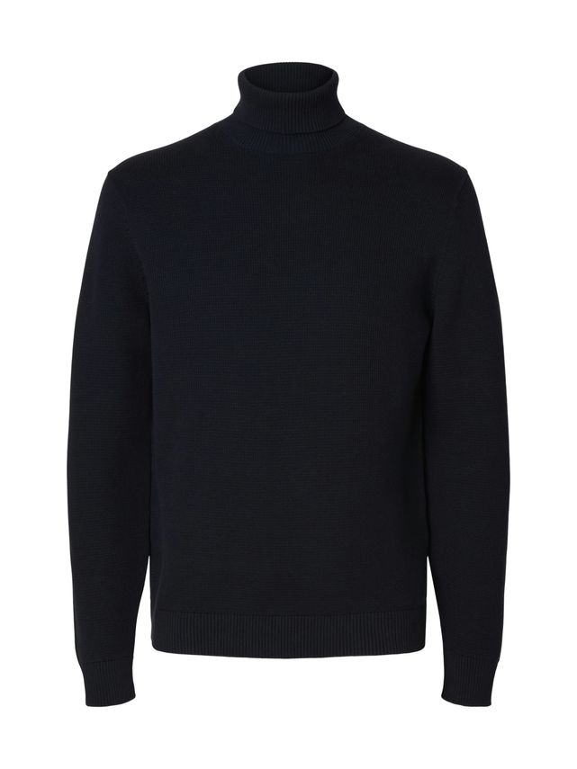 Slhdane Ls Knit Structure Roll Neck fra Selected
