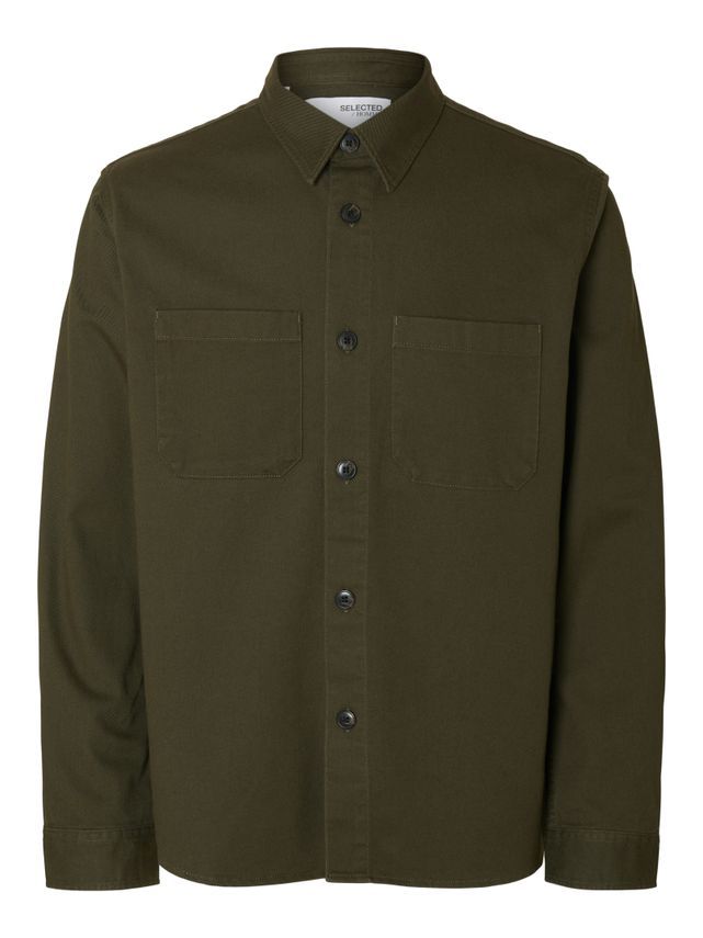 Slhtravis Twill Overshirt Ls Noos fra Selected