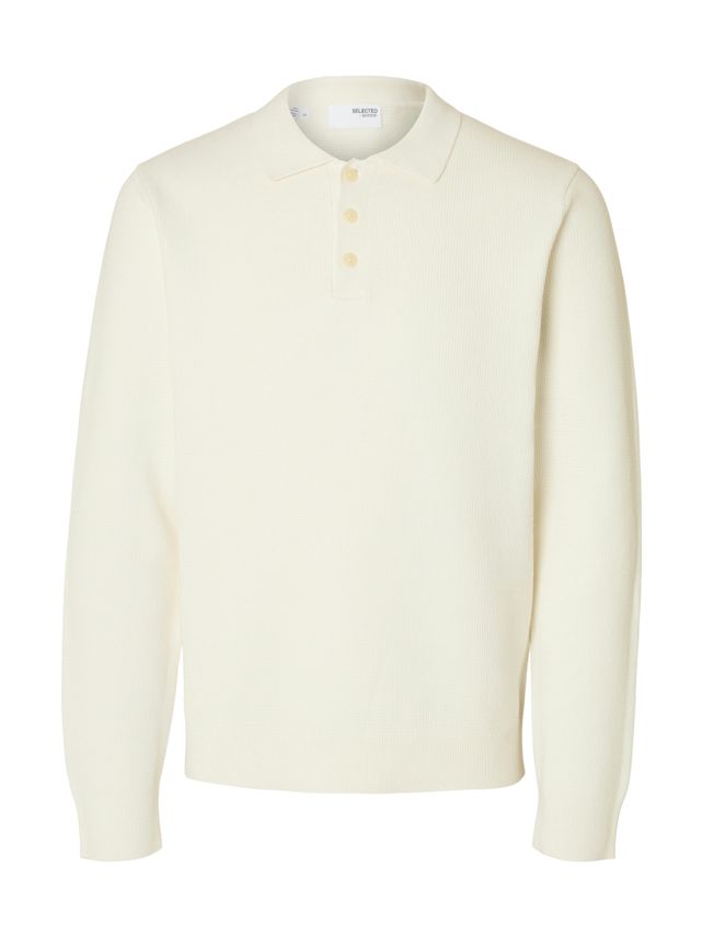 Slhdane Ls Knit Structure Polo Neck fra Selected