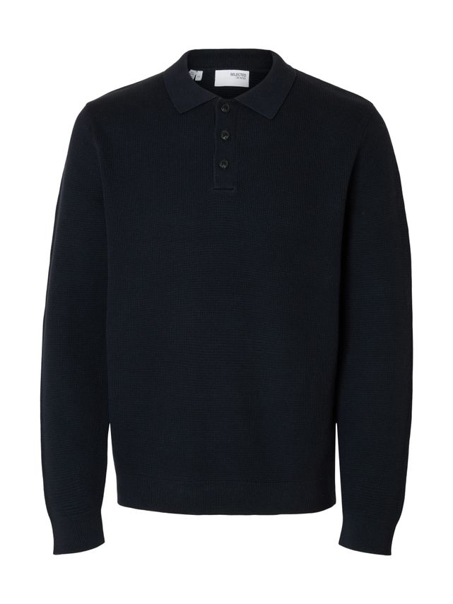Slhdane Ls Knit Structure Polo Neck fra Selected