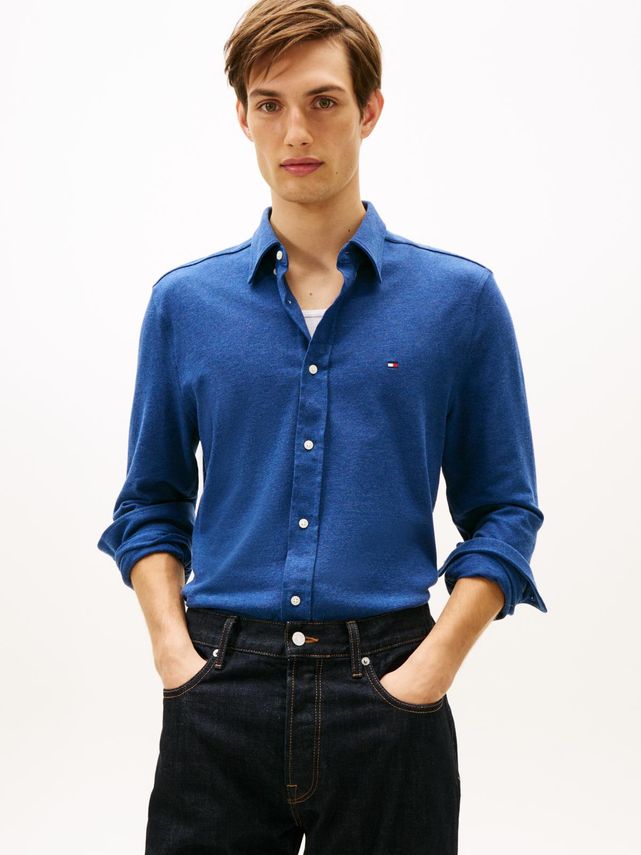 Knit Pique Featherweight Shirt fra Tommy Hilfiger