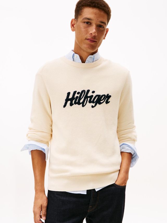 Seasonal Graphic Cotton Cneck fra Tommy Hilfiger