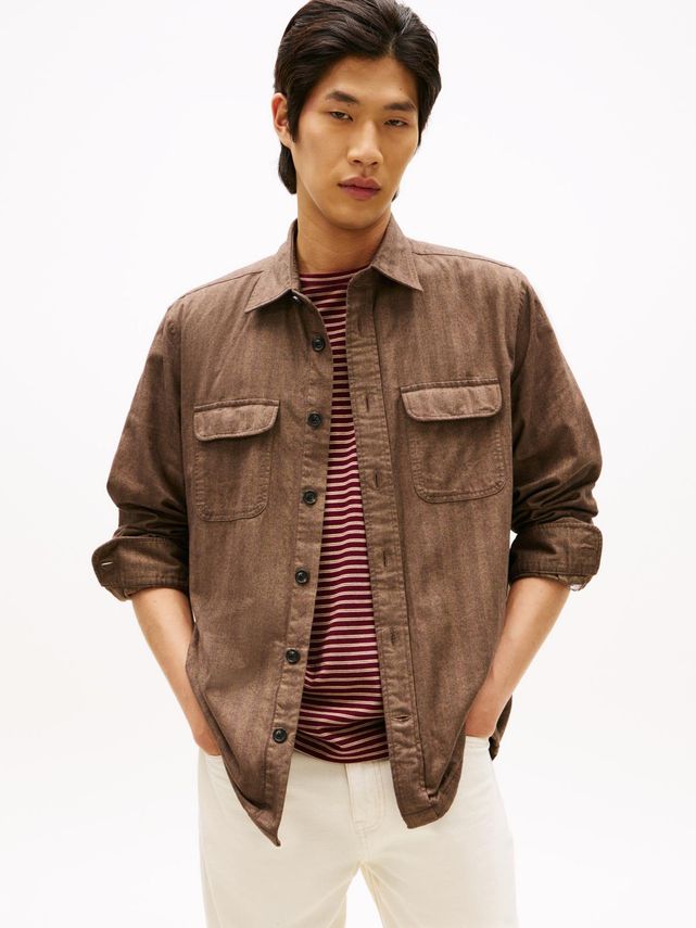 Herringbone Rlx Shirt Set A 1 2 fra Tommy Hilfiger