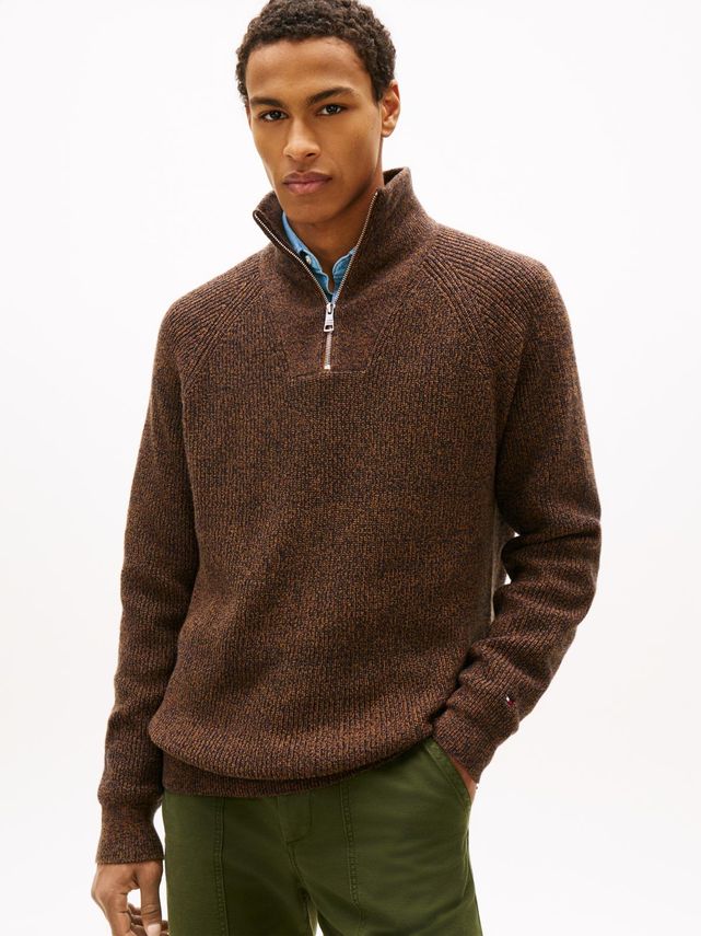 Fisherman Rib Zip Mock fra Tommy Hilfiger