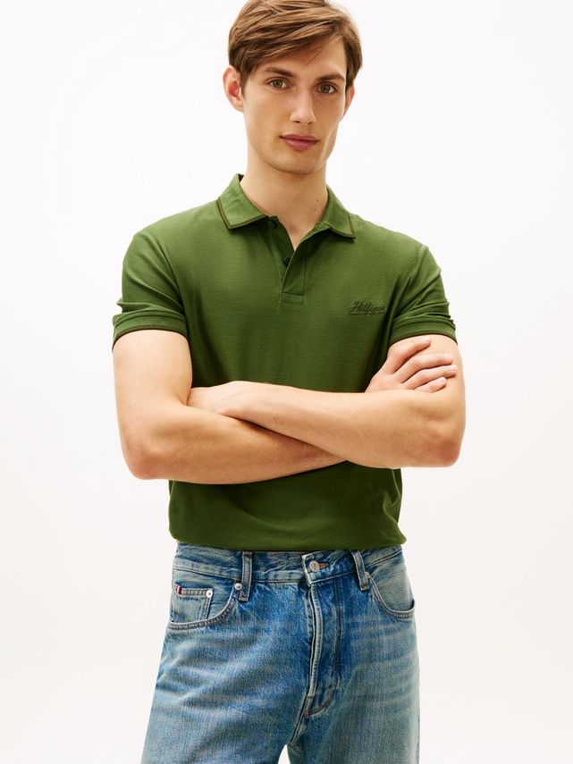 Twill Embro Logo Reg Polo fra Tommy Hilfiger