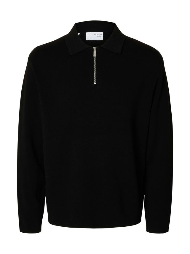 Slhteller Fn Relaxed Half Zip Polo fra Selected