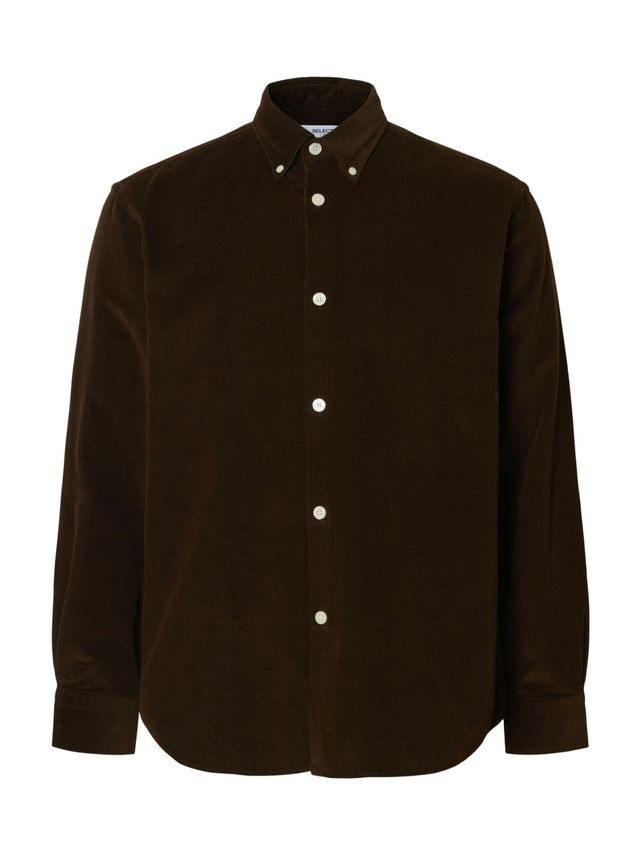 Slhregdanni Cord Bd Ls Shirt Noos fra Selected
