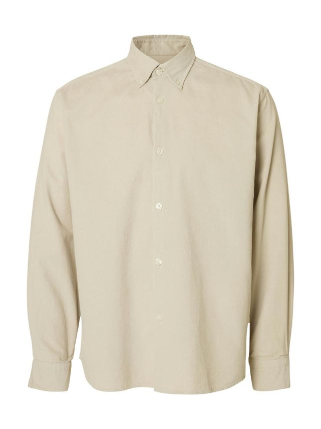 Slhregdanni Cord Bd Ls Shirt Noos fra Selected