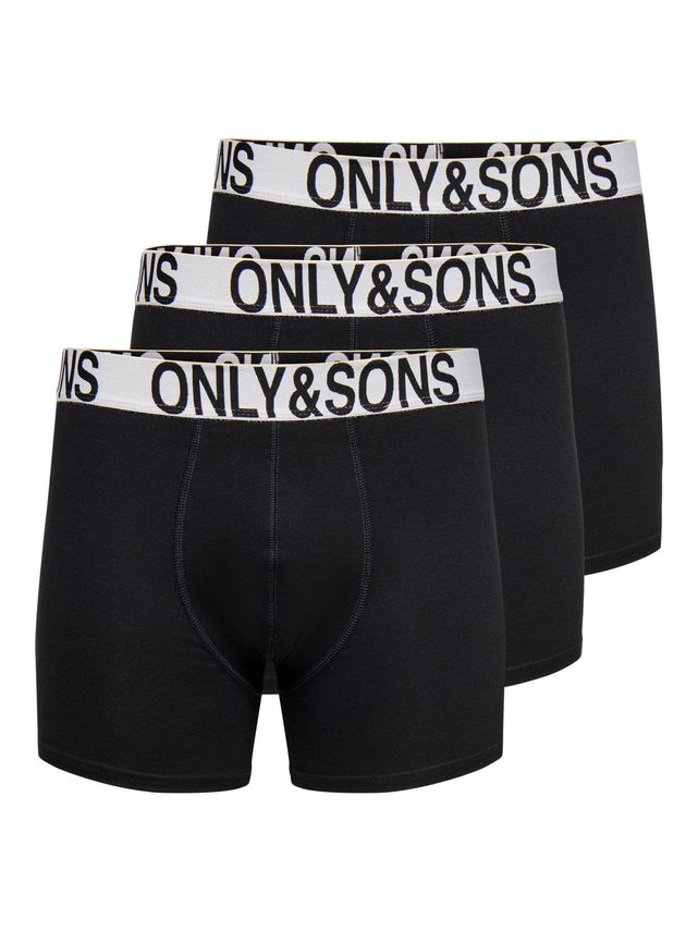Onsbasic Solid Boxer 3pack Noos fra Only & Sons