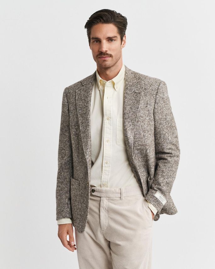 Checked Knit Blazer fra Gant