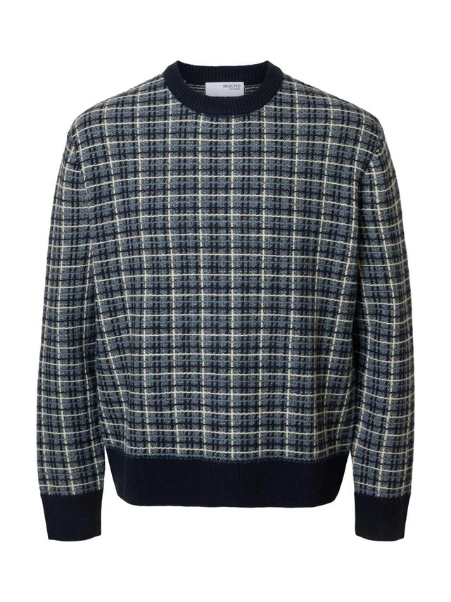 Slhmikolas Ls Knit Relaxed Crew Nec fra Selected