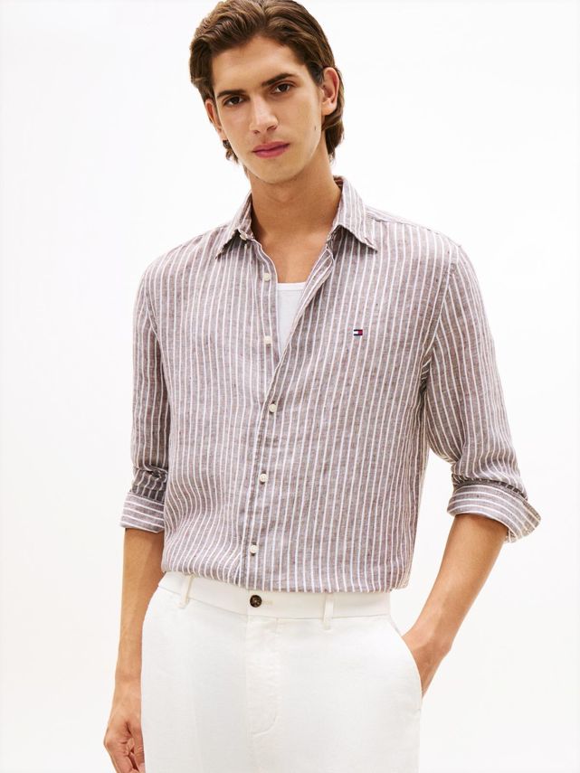 Linen Bengal Stripe Rf Shirt fra Tommy Hilfiger
