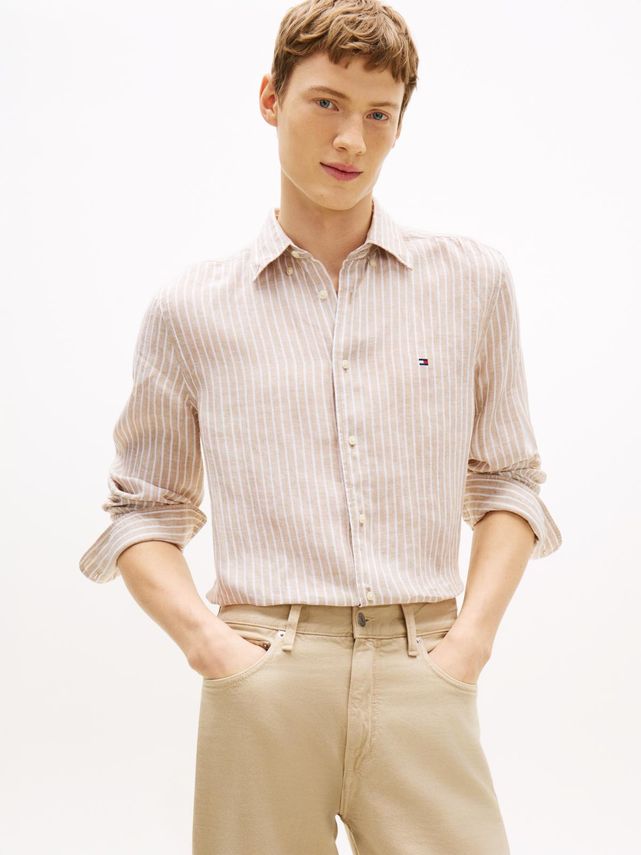 Linen Bengal Stripe Rf Shirt fra Tommy Hilfiger