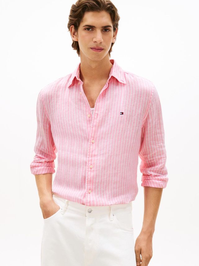 Linen Bengal Stripe Rf Shirt fra Tommy Hilfiger