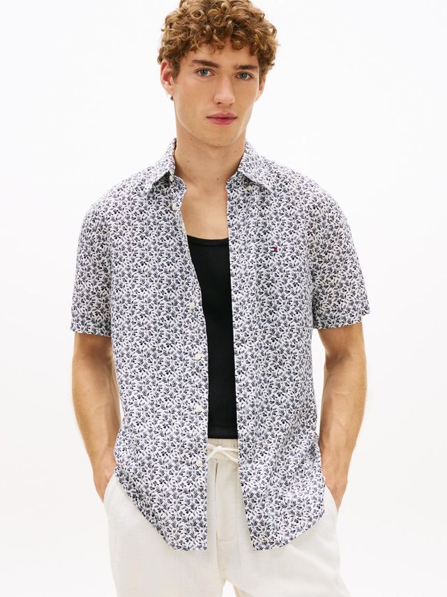 Linen Tropical Prt Ss Rf Shirt fra Tommy Hilfiger