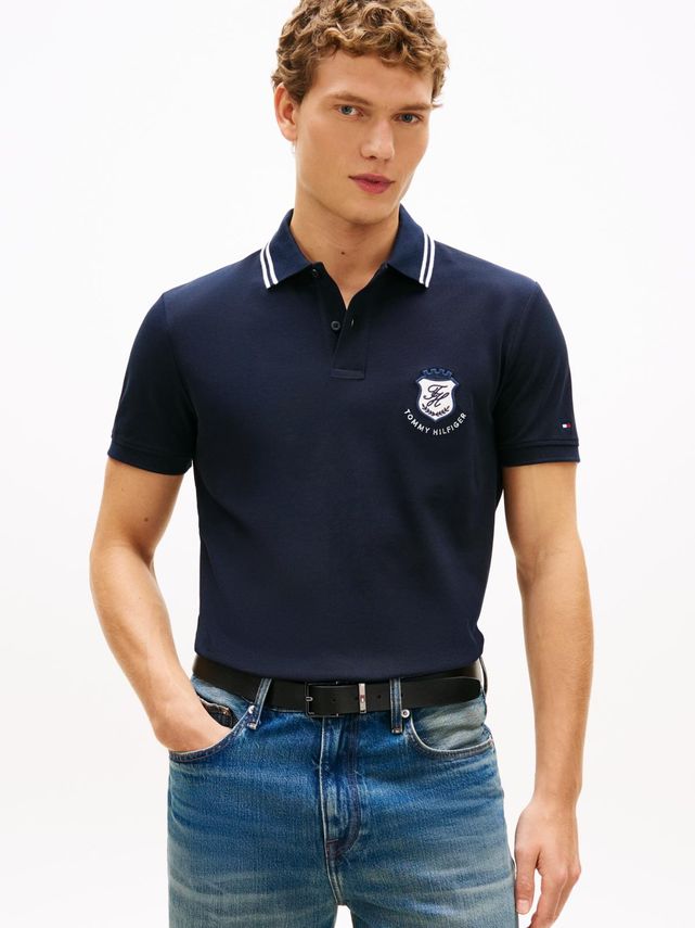 Pique Badge Reg Polo fra Tommy Hilfiger