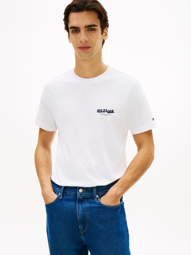 Photo Print Hilfiger Tee fra Tommy Hilfiger