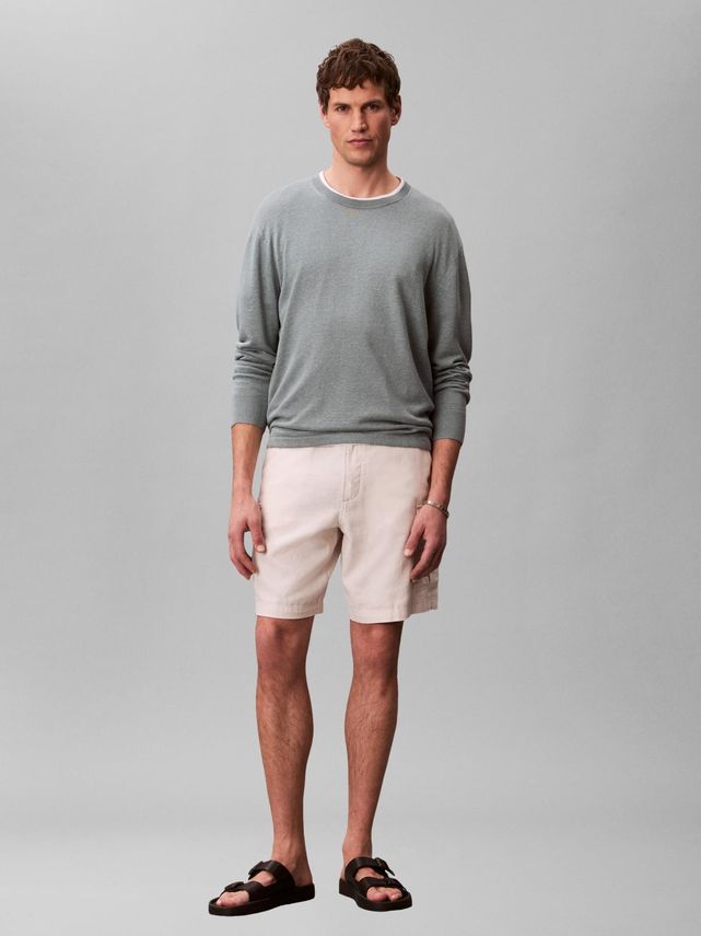Ls Linen Blend Crew Swtr 12gg fra Calvin Klein