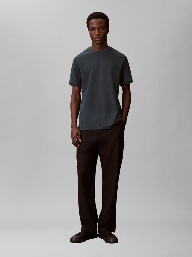 Ss Tonal Stripe Crewnk Tee fra Calvin Klein
