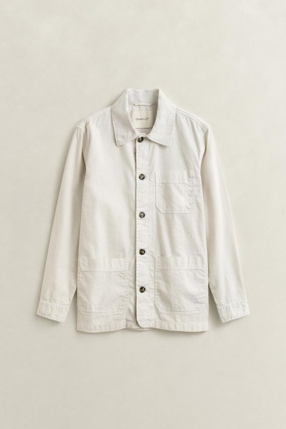 Reg Cotton Linen Overshirt fra Gant