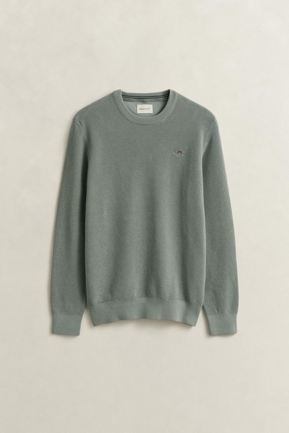 Micro Textured Cotton C Neck fra Gant