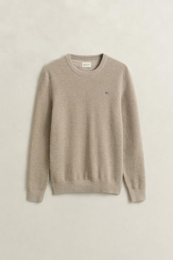 Micro Textured Cotton C Neck fra Gant