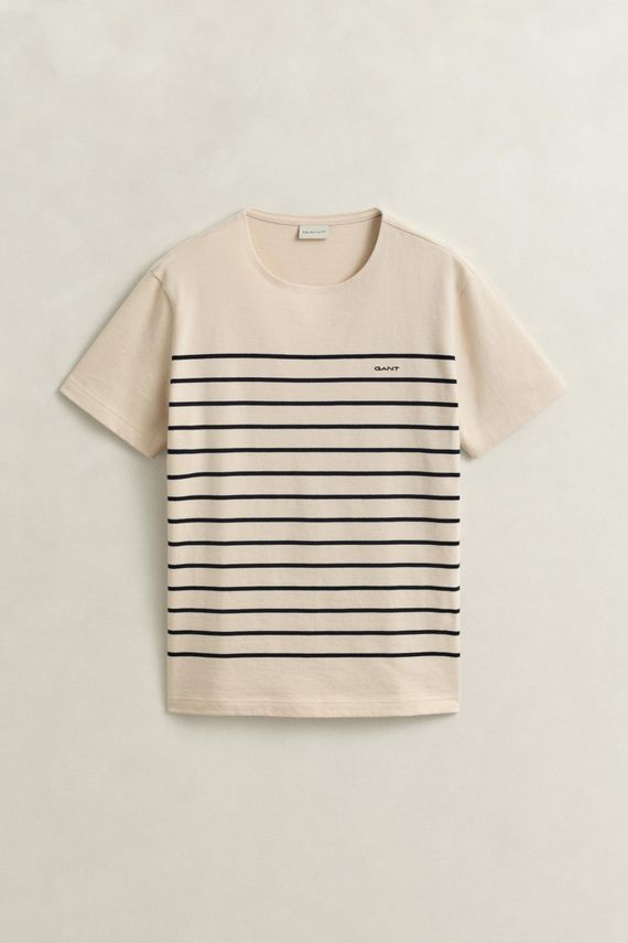 Placed Stripe Ss Tshirt fra Gant