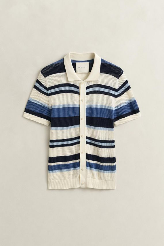 Striped Texture Polo fra Gant