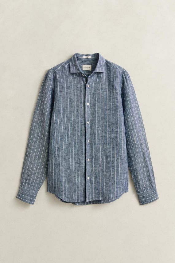 Reg Linen Stripe Shirt fra Gant