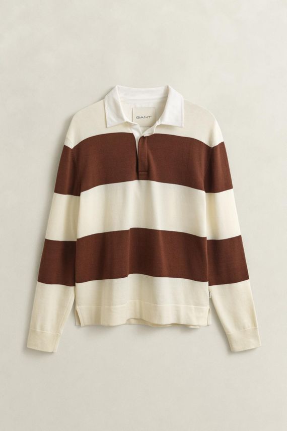 Barstriped Cotton Polo fra Gant