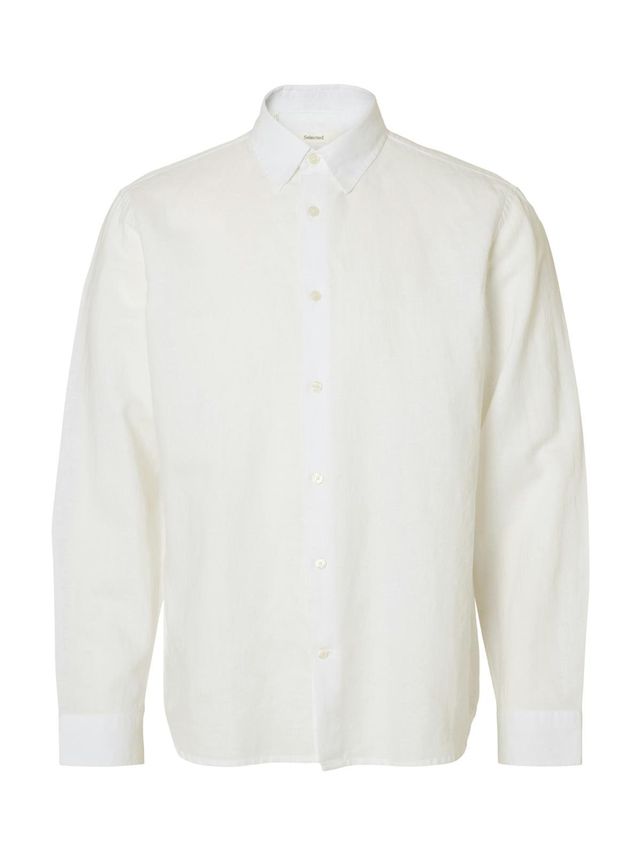Slmregclaus Clay Linenblend Ls Sht fra Selected